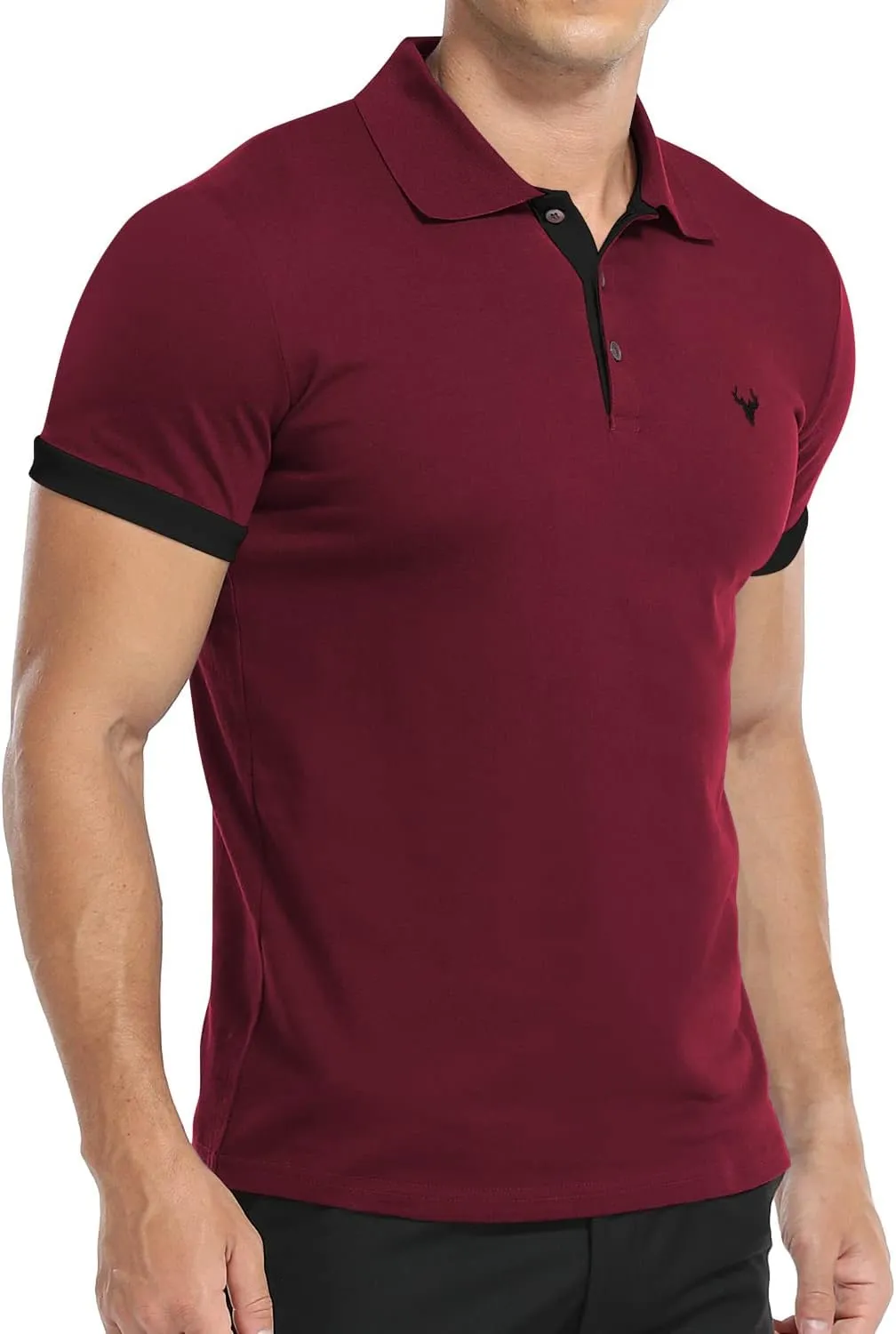 YTD Mens Classic Polo Shirt Short Sleeve Shirts Lightweight Slim Fit Casual Tops