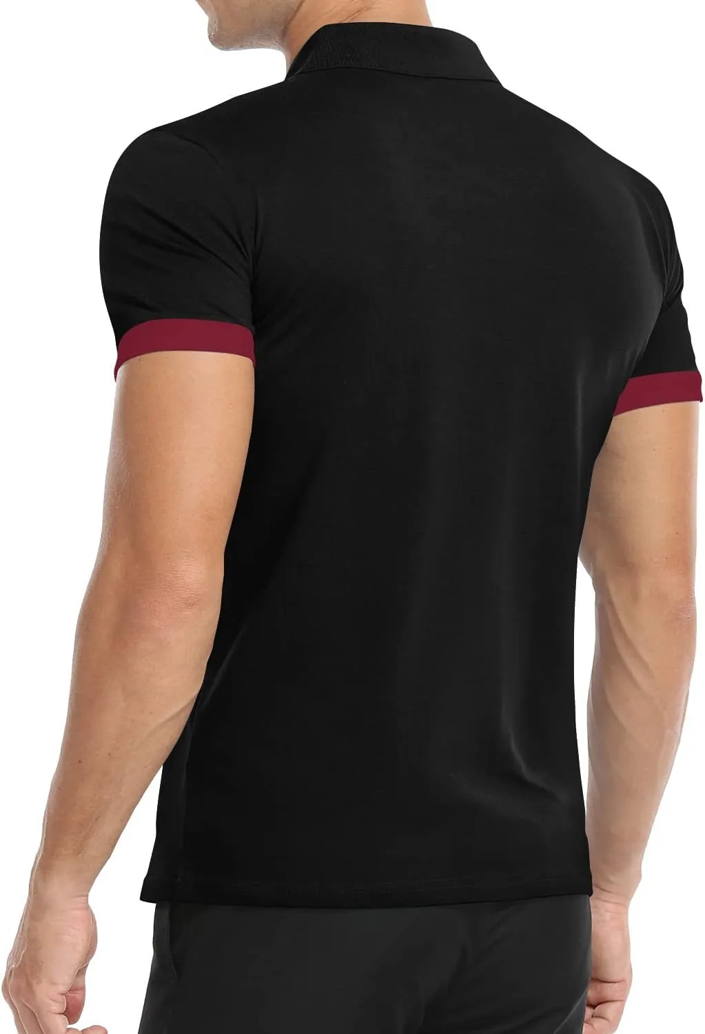 YTD Mens Classic Polo Shirt Short Sleeve Shirts Lightweight Slim Fit Casual Tops