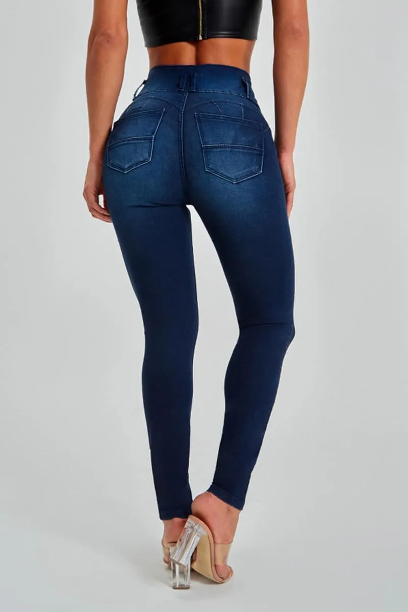YUZIBAO Women's High Waist Skinny Stretch Jeans Shaping Butt Lifting Denim Pants